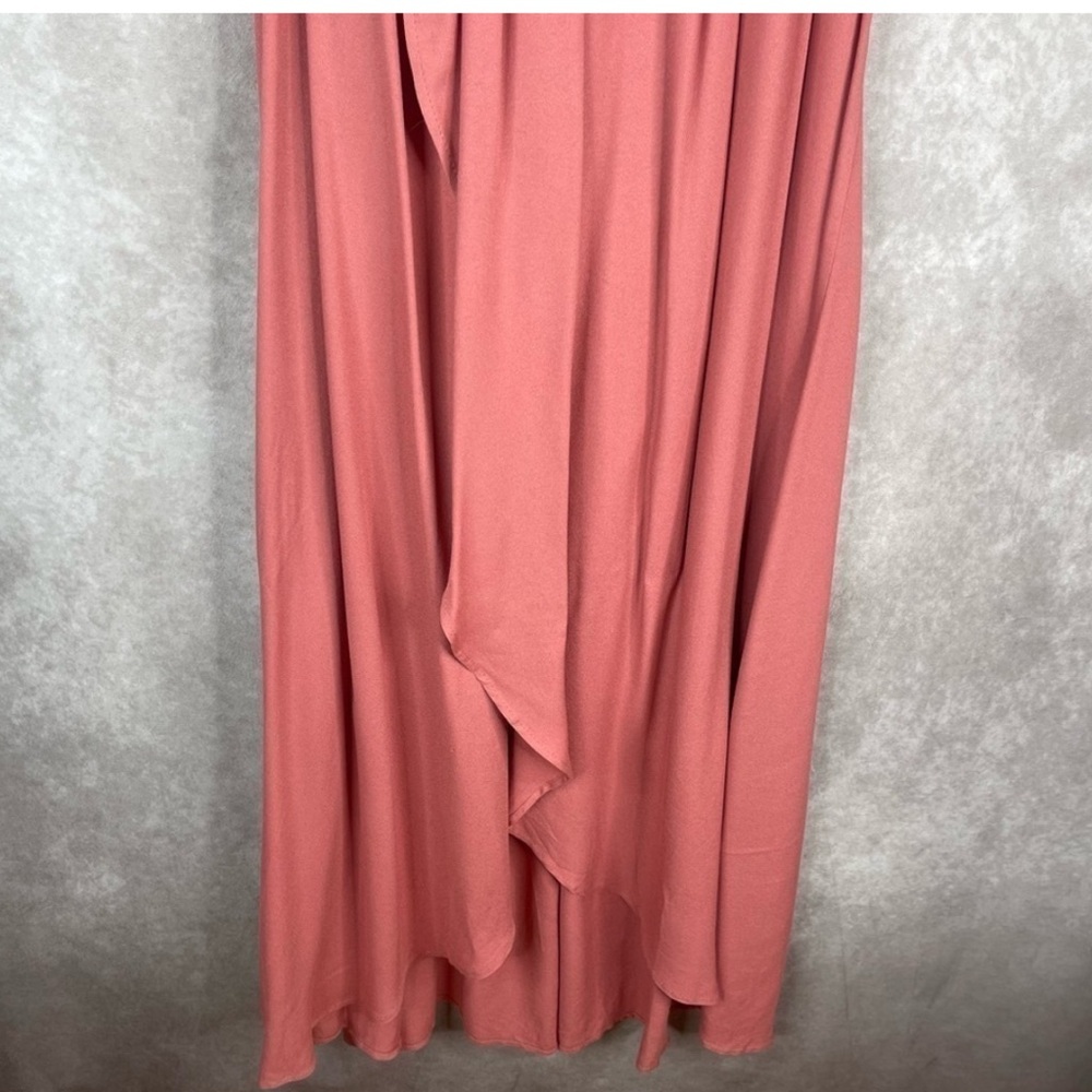 🌺Young Fabulous & Broke🌺 Elegant Pink Smocked Maxi Dress with Puff Sleeves sz~M - Picture 3 of 4